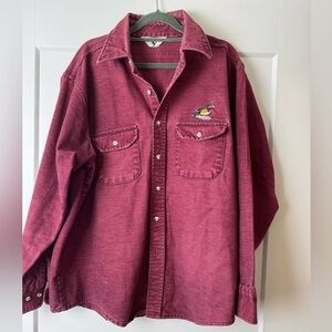 Black Duck Button Down Shirt XL Men’s Red Made in USA Preppy Retro